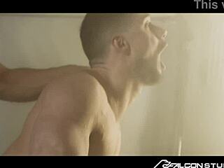 massive muscled hunk interacts with boyfriend at the ski spa - skyy knox kenzo alvarez