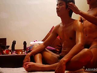 Asian Twinks Win and Ray Suck Huge Cock