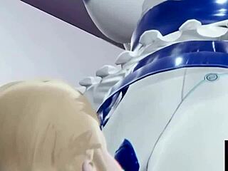 Artificial Intelligence Maid Demi Serves Big Cock in 3D Oral Action