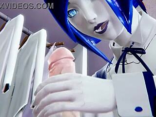 Artificial Intelligence Maid Demi Serves Big Cock in 3D Oral Action