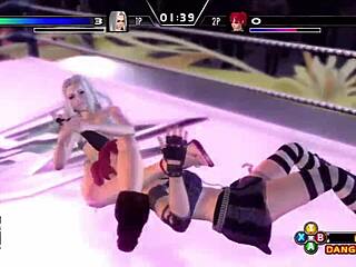 Goth Redhead Wrestling Christmas Destruction