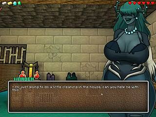 Wow! Witch sucks Steve's huge cock in Hornycraft parody!