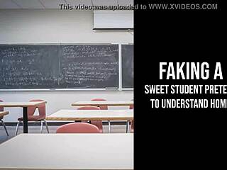 Teacher student taboo: Oral pleasure with a cute student