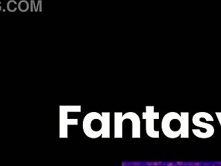 A petite teen rides a chair dildo in her skirt at home.