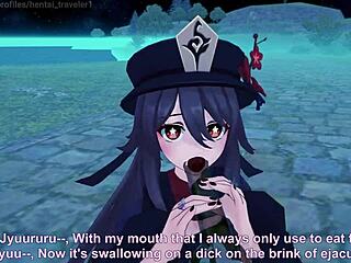 Hu Tao from Genshin Impact unwinds after a tough day at work with intense riding.