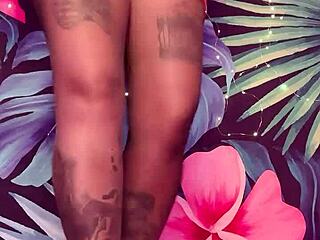 Teasing in Pantyhose and Latex Dress—Can You Handle Her Curves? Watch This Milf Strip and Rip Clothes!