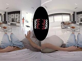 Virtual taboo adventure where a brunette mommy gives a hard blowjob and handjob to her stepson in a forbidden fantasy.