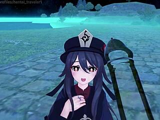 Hu Tao from Genshin Impact unwinds after a tough day at work with intense riding.