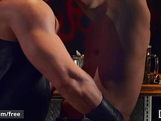 Bar closes, Dirk Caber fucks Kurtis Wolfe