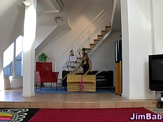 Petite teen intensely rides senior.