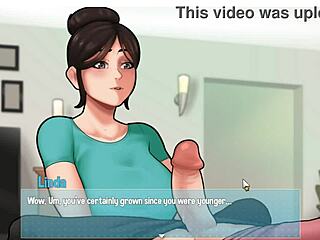 Sneaky Handjob from Big-Breasted Maid on White Cock