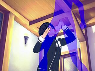 Sword Art Online Yaoi Kirito gets blowjob cumshot in mouth Japanese anime gay 😏