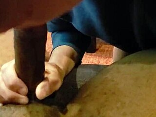 Gay guy gets a blowjob and swallows cum in POV video