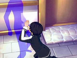 Sword Art Online Yaoi Kirito gets blowjob cumshot in mouth Japanese anime gay 😏