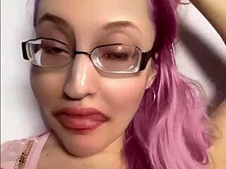 Face Seduction with Goddess in Glasses Giving Jerk Off Instructions