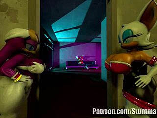 Rouge Feels Intense Pleasure In Double Urethral Challenge