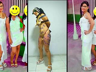 Esclava Samanta Tied Up, Humiliated, and Spanked After Gala Party Night