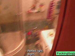 Exclusive POV action with amateur couple in glasses