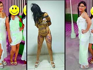 Esclava Samanta Tied Up, Humiliated, and Spanked After Gala Party Night