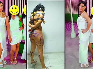 Esclava Samanta Tied Up, Humiliated, and Spanked After Gala Party Night