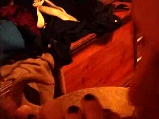 the cheating girlfriend gives a blowjob with her shaved pussy exposed