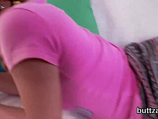 Nympho skinny teen 18+ in semi-nude pose gets fucked in her anal hole