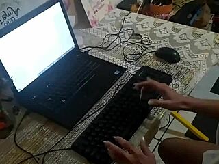 home office tease with delivery guy for intimate fun