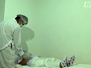 young latina gets covid vaccine from doctor