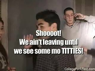 An amateur teen slut fingers her shaved pussy alone at home.