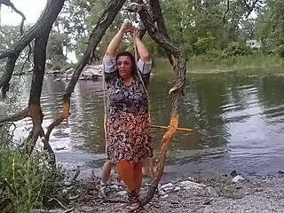 BEBy BEGS RAD BRAD FOR THE CANE PART 1 BDSM HOMEMADE OUTDOOR SESSION