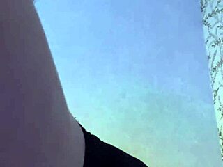 Busty beauty gives blowjob and handjob in stockings with vibrator