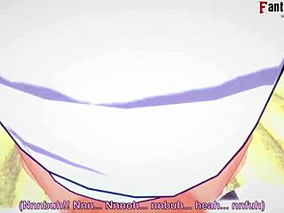 POV animation of Shenhe's beach bikini blowjob and boobjob
