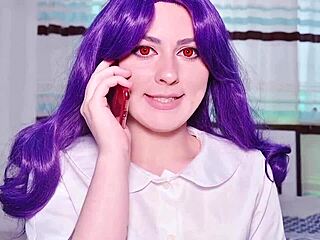 Sexy secretary Rize Kamishiro masturbates solo in front of boss and squirts