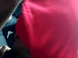 Ebony Girl Gives Sloppy Blowjob in the Car!