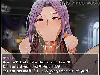 Toilet witch in Mirena's Manor hentai drains sperm with deepthroat blowjob