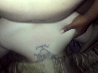 Interracial couple's steamy encounter from behind