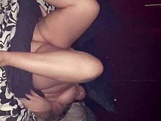 stuffing a toy in her curvy body