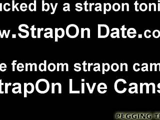 Girl fucks guy with strapon and bisexual femdom toys