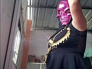 the president's secretary performs an arab dance for the boss