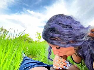 White girl feels intense pleasure fucking BBC in the forest