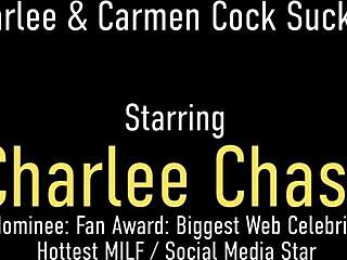 Hot Cougar Charlee Chase And Curvy Carmen Valentina Drain A Dick