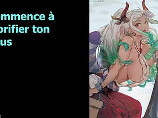 French futanari Yamato in hentai JOI game episode 1 anal play