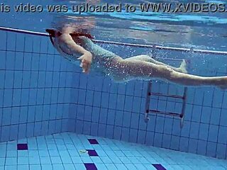 Sexy Petite Russian Teen Libuse Shows Small Tits on Beach Underwater