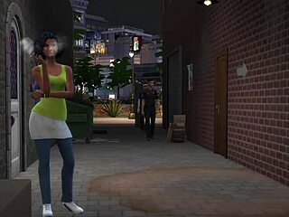 Ebony Barmaid Takes Two Cops Bareback Gangbang