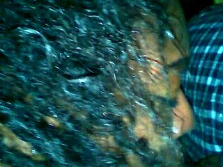 Mature Ebony Cougar Gives Sloppy Blowjob To Massive Black Cock.