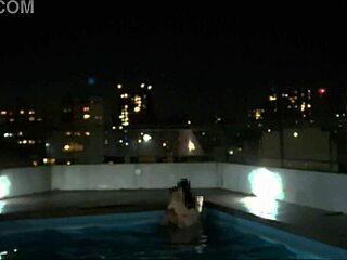 First Pool Sex with Arab Babe Outdoors