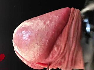 Extreme Close Up Latex Gloves Cumshot