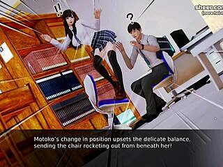 Feeling The Passion As Busty Japanese Teen Sucks Cock In Waifu Academy