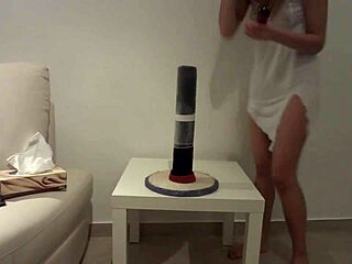 Young v experiments with beer can and huge dildo insertion