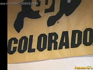 Hot brunette college girls lick and fuck to orgasm in front of crowd